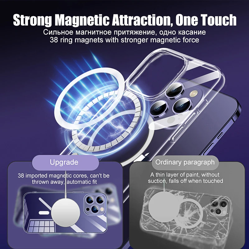 Transparent Magsafe Magnetic Phone Case Wireless Charging Protective Cover Shell For iPhone 15 14 13 12 11 Pro Max Mini XS XR 8 Consumer Electronics Material : For iphone 15|For iphone 15 Pro|For iphone 15 Plus|For iphone 15Pro Max|For iphone 14|For iphone 14 Pro|For iphone 14 Plus|For iphone 14Pro Max|For iphone 13|For iphone 13 Pro|For iphone 13Pro Max|For iphone 13 Mini|For iphone 12|For iphone 12 Pro|For iphone 12Pro Max|For iphone 12 Mini|For iphone 11|For iphone 11 Pro|For iphone 11Pro Max|For iphone X|For iphone XS|For iphone XR|For iphone XS Max|For iphone 7 8 SE|For iphone 7 8 Plus 
